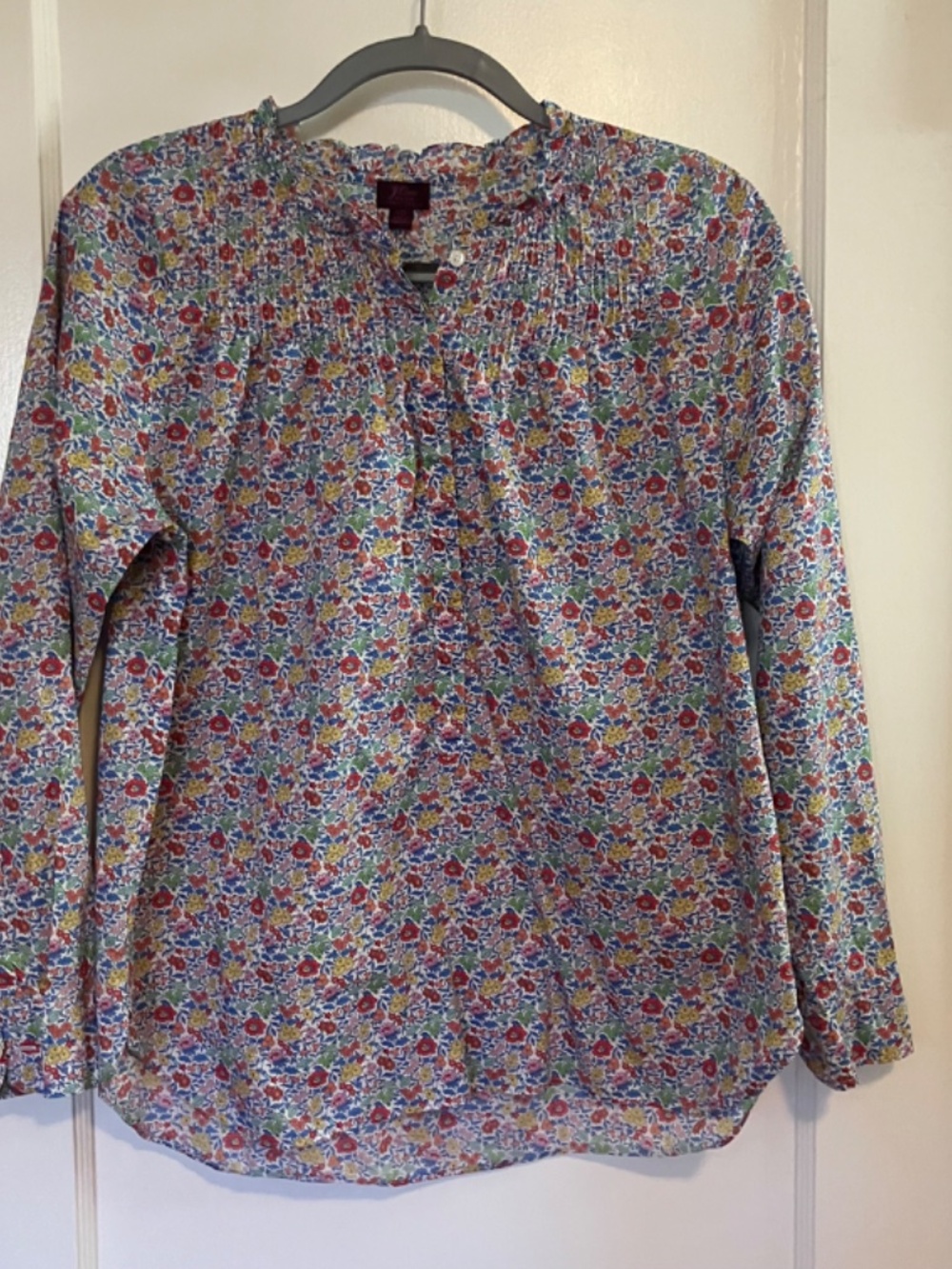J Crew floral popover shirt, size 10